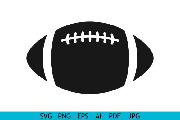 American Football Ball Silhouette Icon for Crafts & Graphics