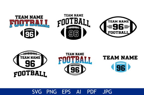 Custom Football Team Logo Bundle: Graphics for Crafts