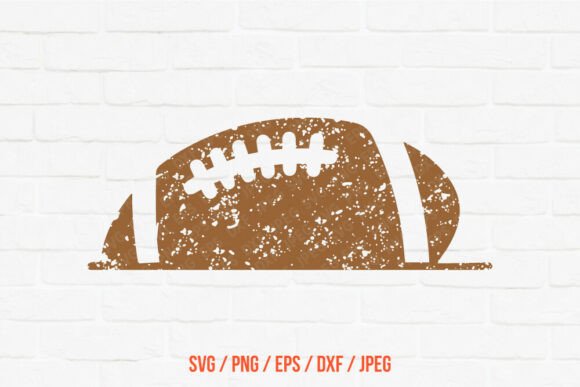 Distressed American Football Icon: Graphics for Crafts
