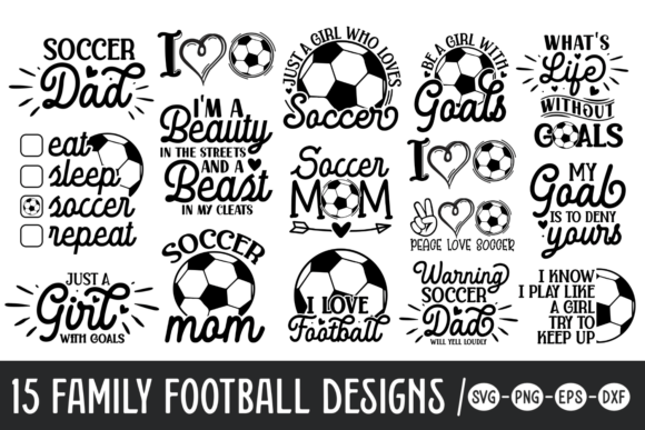 Family Football SVG Bundle: Graphics for Crafts