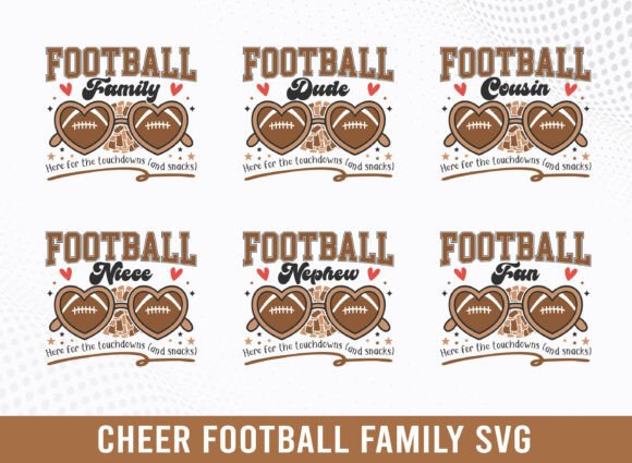 Football Cheer Family SVG Bundle: Graphics for Crafts