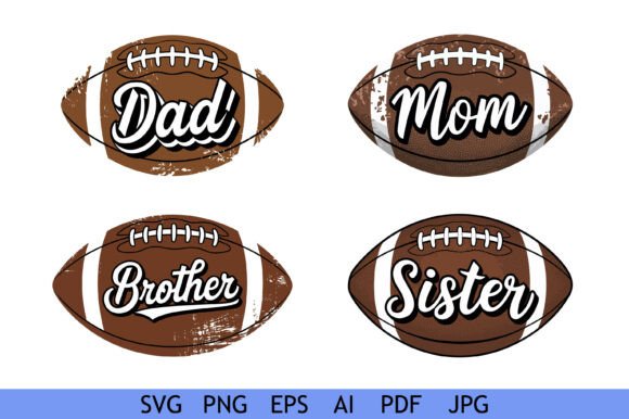 Football Family Graphics for Local Business Crafts