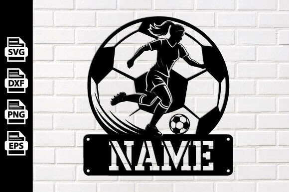 Football Metal Wall Art Laser Cut Files: Graphics & Crafts