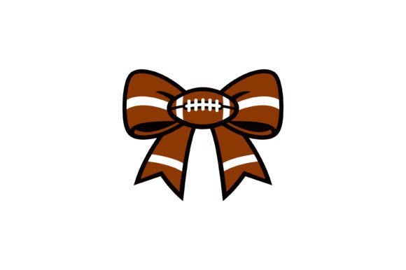 Football Ribbon Bow Sports Charm: A Graphic Designer’s Take for Local Business Branding