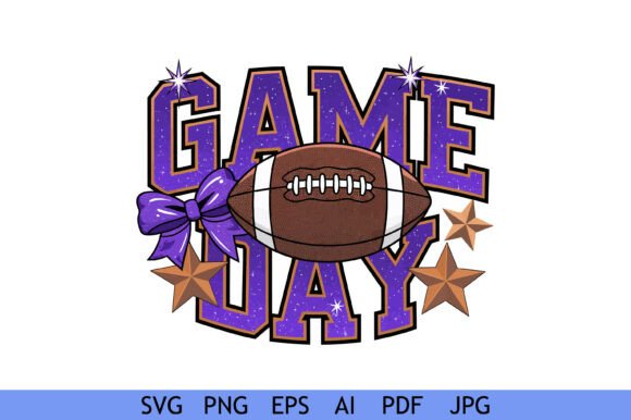 Game Day Football Star Design for Crafts & Graphics