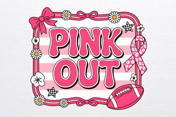 Pink Out Football SVG for Crafts and Graphics