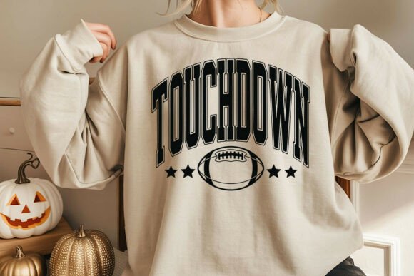 Retro Touchdown Football Design Svg: Graphics for Crafts