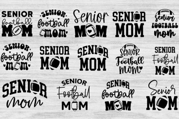 Senior Football Mom Graphics for Crafts