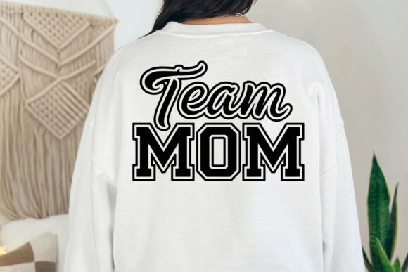 Team Mom, Cheer Mom SVG Graphics for Crafts & Branding