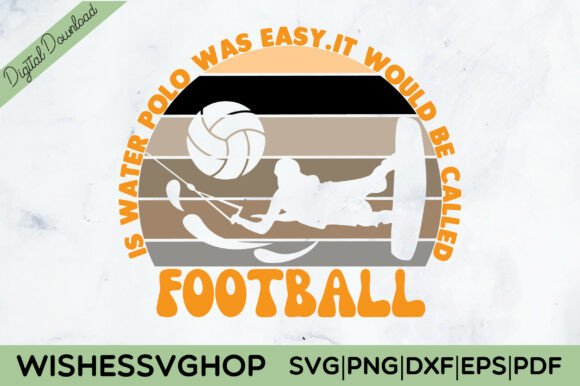 Water Polo Football SVG PNG for Crafts Graphics